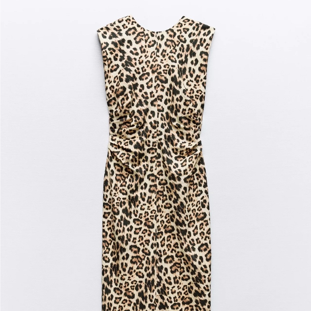 Zara Animal Print Midi Dress